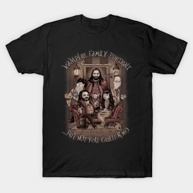 Vampire Family Portrait T-Shirt by saqman